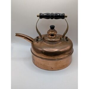 Vintage Simplex Copper Tea Kettle Made in England Pat No 4350